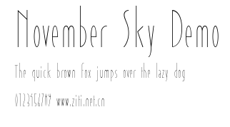 November Sky Demo.ttf字體轉換器圖片