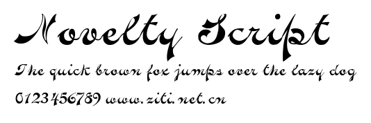 Novelty Script.ttf字體轉換器圖片