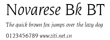 Novarese Bk BT.ttf字體轉換器圖片