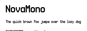 NovaMono.ttf字體轉換器圖片