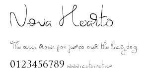 Nova Hearts.otf字體轉換器圖片