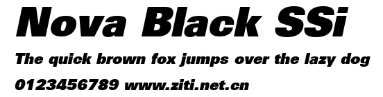 Nova Black SSi.ttf字體轉換器圖片