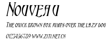 Nouveau.ttf字體轉換器圖片