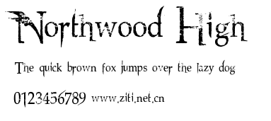 Northwood High.ttf字體轉換器圖片