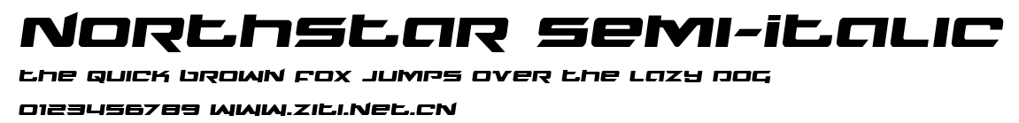Northstar Semi-Italic.ttf字體轉換器圖片