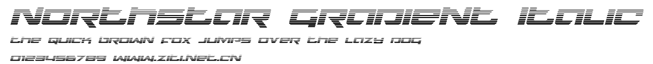 Northstar Gradient Italic.ttf字體轉換器圖片