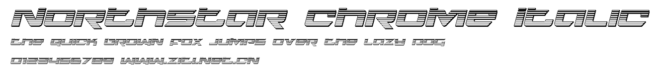 Northstar Chrome Italic.ttf字體轉換器圖片