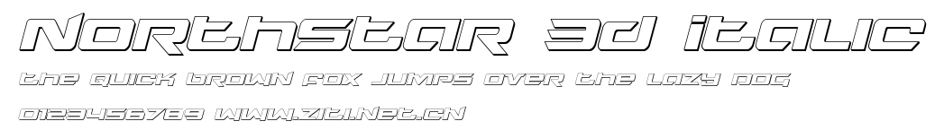 Northstar 3D Italic.ttf字體轉換器圖片