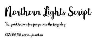 Northern Lights Script.ttf字體轉換器圖片