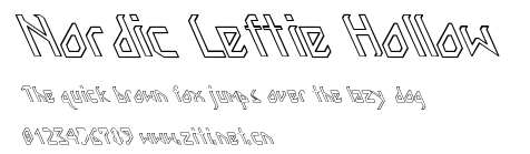 Nordic Leftie Hollow.ttf字體轉換器圖片