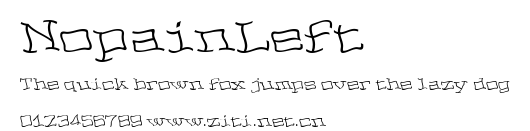 NopainLeft.ttf字體轉換器圖片