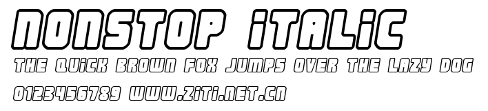 Nonstop italic.ttf字體轉換器圖片