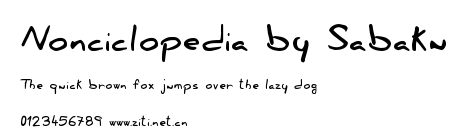 Nonciclopedia by Sabaku.ttf字體轉換器圖片