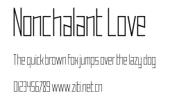 Nonchalant Love.otf字體轉換器圖片