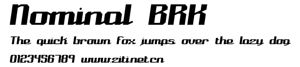 Nominal BRK.ttf字體轉換器圖片