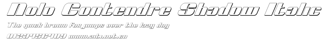 Nolo Contendre Shadow Italic.ttf字體轉換器圖片