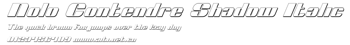 Nolo Contendre Shadow Italic.ttf字體轉換器圖片