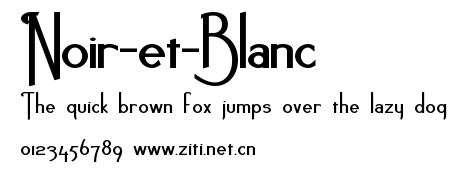 Noir-et-Blanc.ttf字體轉換器圖片