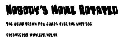 Nobody's Home Rotated.ttf字體轉換器圖片