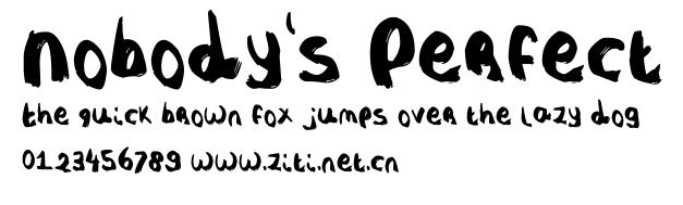 Nobody's Perfect.ttf字體轉換器圖片