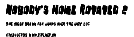 Nobody's Home Rotated 2.ttf字體轉換器圖片