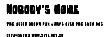 Nobody's Home.ttf字體轉換器圖片