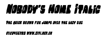 Nobody's Home Italic.ttf字體轉換器圖片