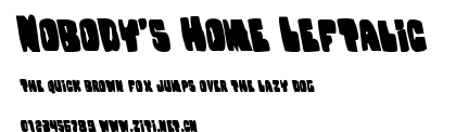 Nobody's Home Leftalic.ttf字體轉換器圖片