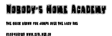 Nobody's Home Academy.ttf字體轉換器圖片