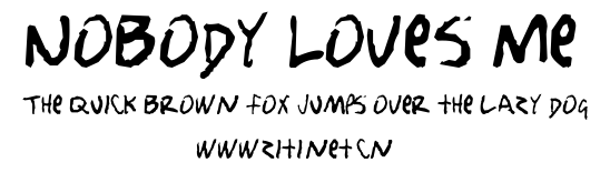 Nobody Loves Me.ttf字體轉換器圖片