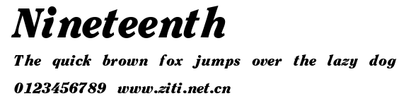 Nineteenth.ttf字體轉換器圖片