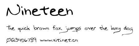 Nineteen.ttf字體轉換器圖片
