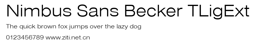 Nimbus Sans Becker TLigExt.ttf字體轉換器圖片