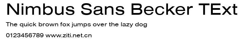 Nimbus Sans Becker TExt.ttf字體轉換器圖片