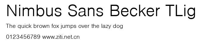 Nimbus Sans Becker TLig.ttf字體轉換器圖片