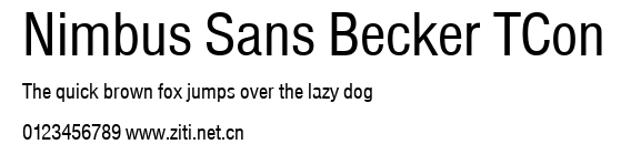 Nimbus Sans Becker TCon.ttf字體轉換器圖片