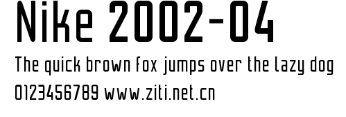 Nike 2002-04.ttf字體轉換器圖片