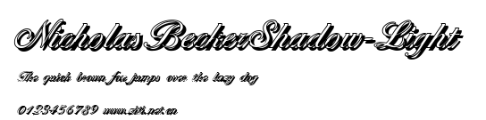 NicholasBeckerShadow-Light.ttf字體轉換器圖片