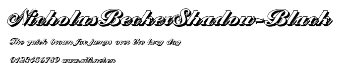 NicholasBeckerShadow-Black.ttf字體轉換器圖片