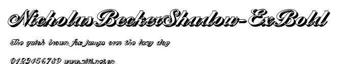 NicholasBeckerShadow-ExBold.ttf字體轉換器圖片