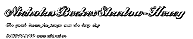 NicholasBeckerShadow-Heavy.ttf字體轉換器圖片