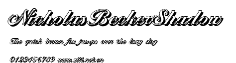 NicholasBeckerShadow.ttf字體轉換器圖片