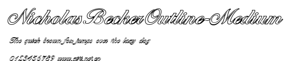 NicholasBeckerOutline-Medium.ttf字體轉換器圖片