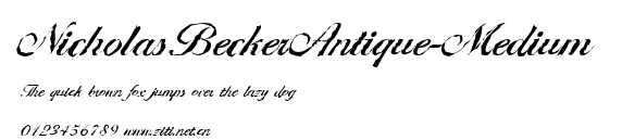 NicholasBeckerAntique-Medium.ttf字體轉換器圖片