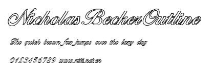 NicholasBeckerOutline.ttf字體轉換器圖片