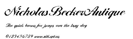 NicholasBeckerAntique.ttf字體轉換器圖片