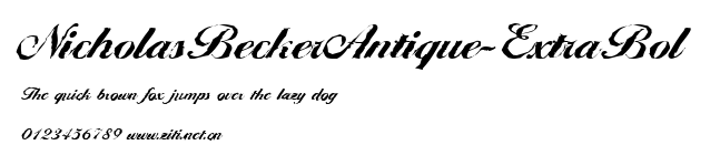 NicholasBeckerAntique-ExtraBol.ttf字體轉換器圖片