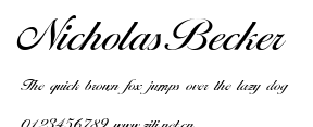 NicholasBecker.ttf字體轉換器圖片