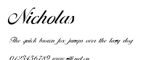 Nicholas.ttf字體轉換器圖片