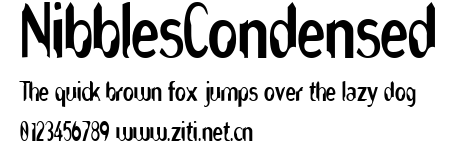 NibblesCondensed.ttf字體轉換器圖片
